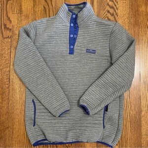 Simply Southern Ladies Pullover Snap Button Gray/Blue Size Medium